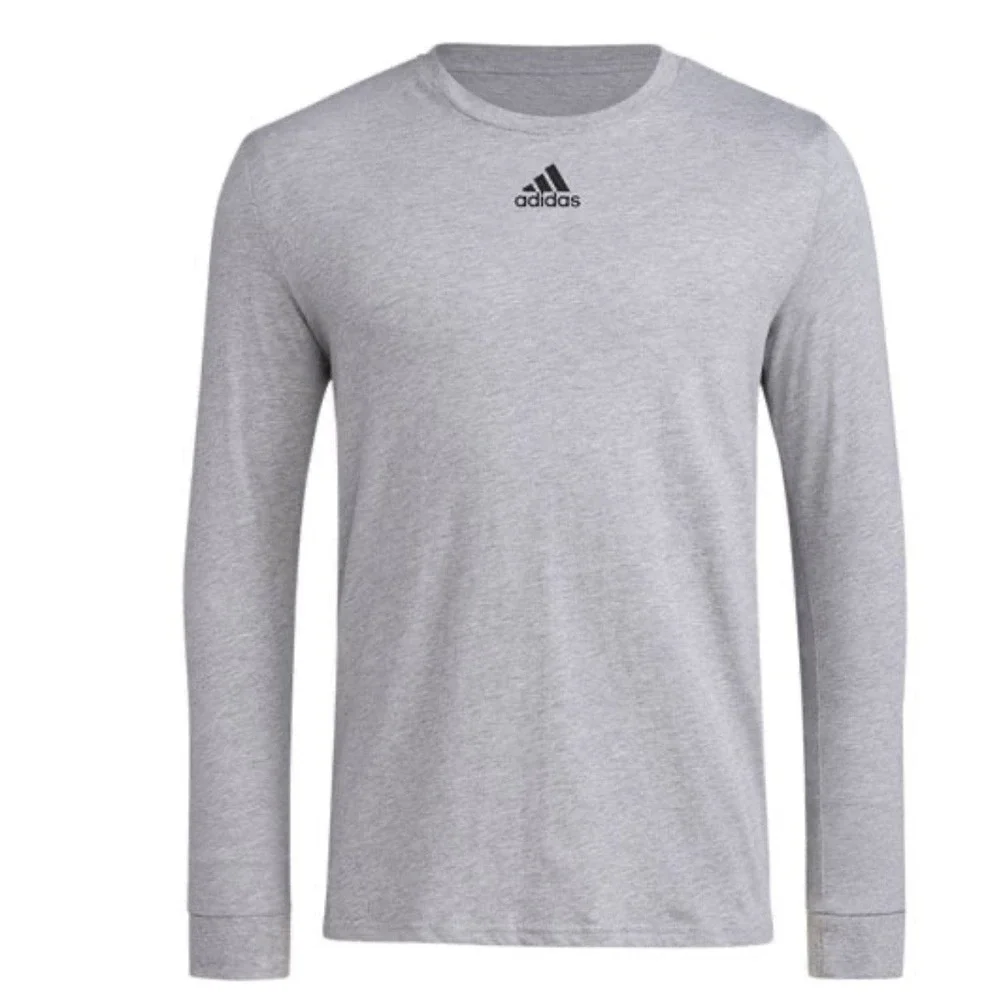 Adidas Men's Creator Long Sleeve Sports Training Shirt Gray Size L New